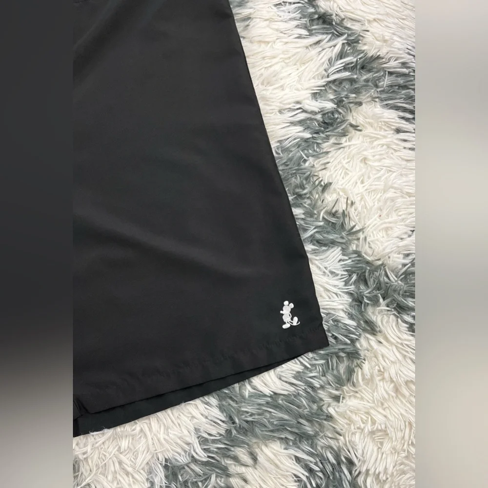 Disney Parks Men’s Black Swim Trunks With Liner Mickey Logo Size M